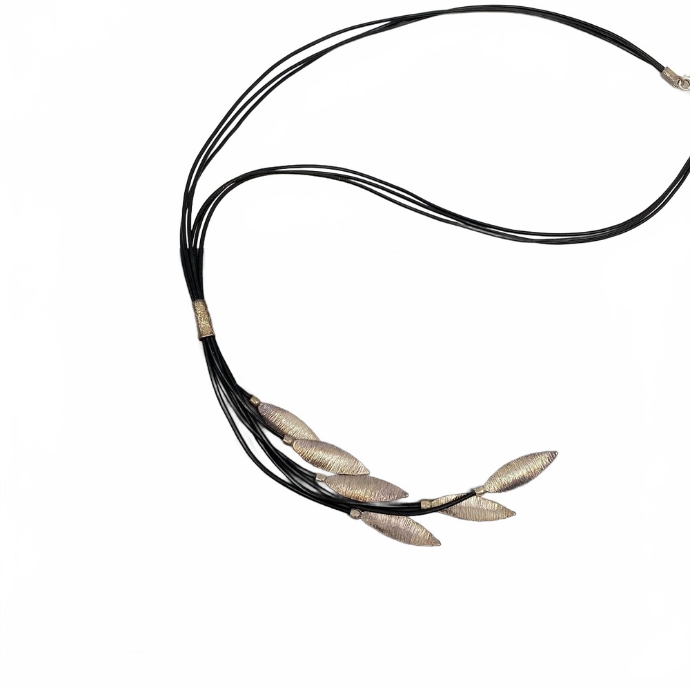Silpada Black Silver Layered Leaf Necklace | Women’s OS